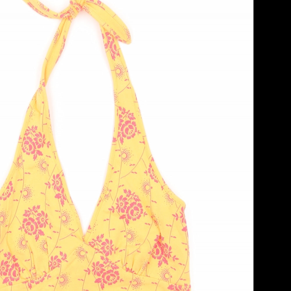 Gap Womens Orange Floral Jersey Basic Tank Size S  -
