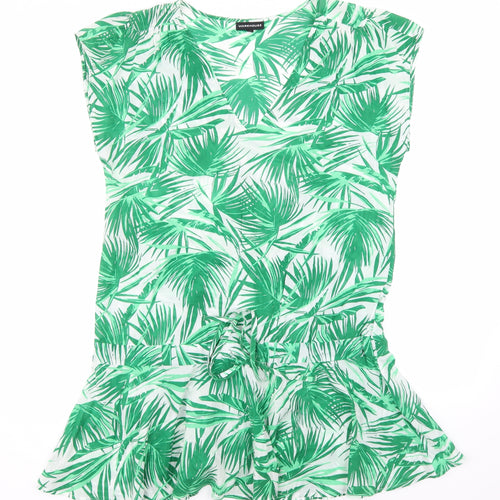 Warehouse Womens Green Batik Woven A-Line  Size L  -