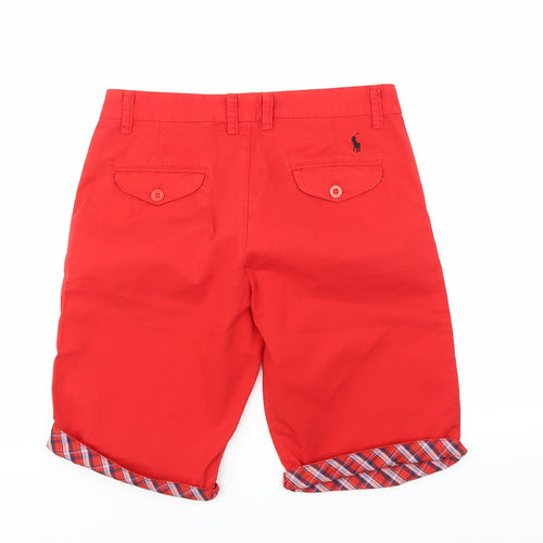 Polo Ralph Lauren Mens Red   Chino Shorts Size 34