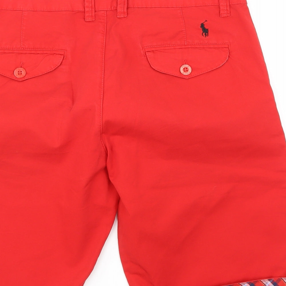 Polo Ralph Lauren Mens Red   Chino Shorts Size 34