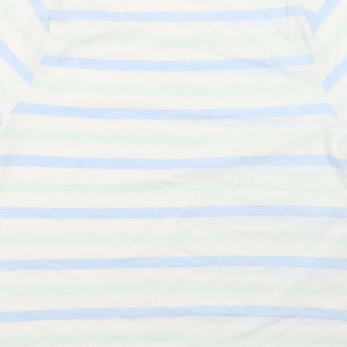TU Womens White Striped Jersey Basic T-Shirt Size 16
