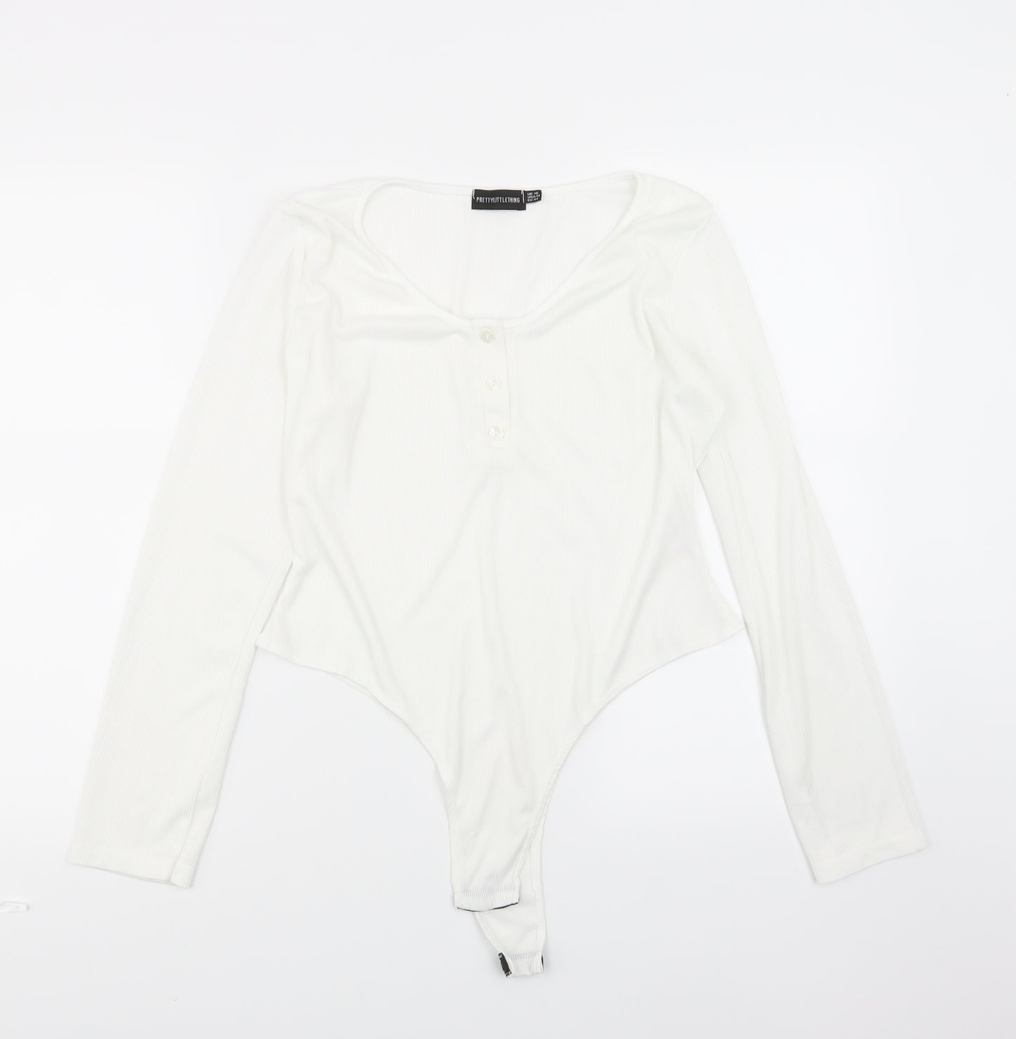 PRETTYLITTLETHING Womens White  Jersey Basic T-Shirt Size 16  -