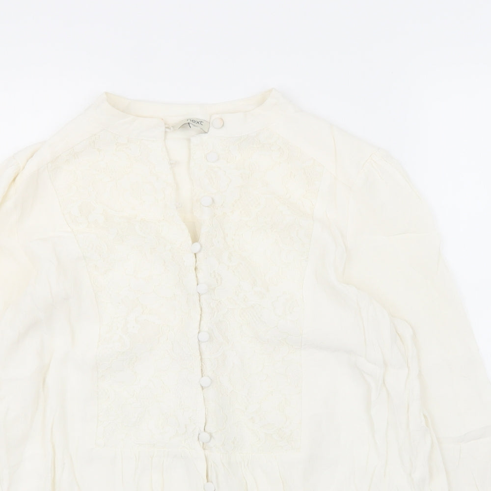 NEXT Womens Ivory  Woven Basic Blouse Size 16