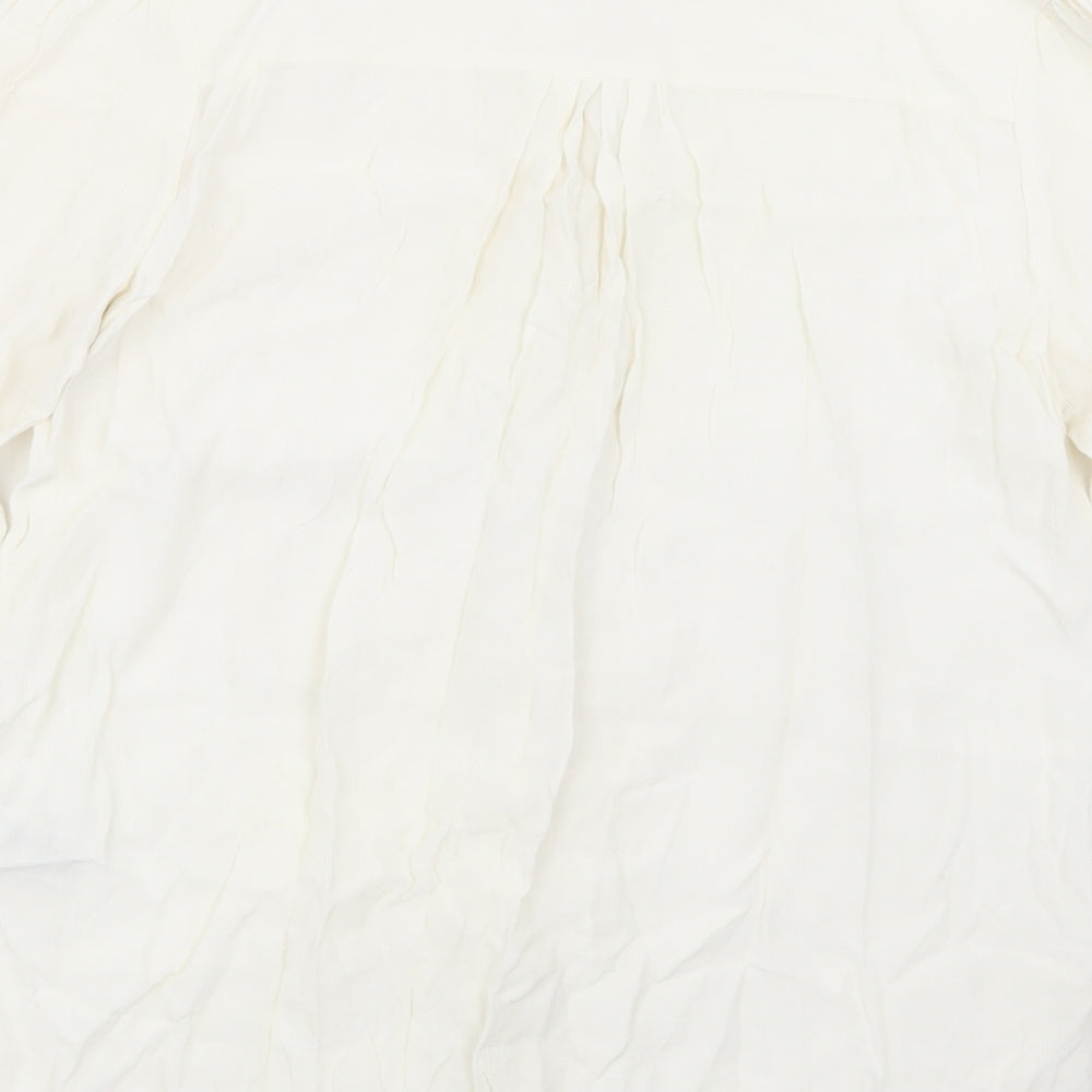 NEXT Womens Ivory  Woven Basic Blouse Size 16
