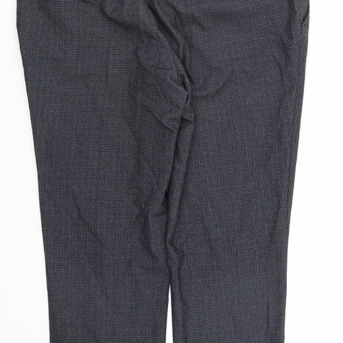 Marks and Spencer Mens Blue Striped Rayon Trousers  Size 38 L29 in