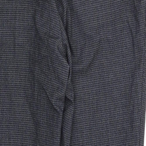 Marks and Spencer Mens Blue Striped Rayon Trousers  Size 38 L29 in