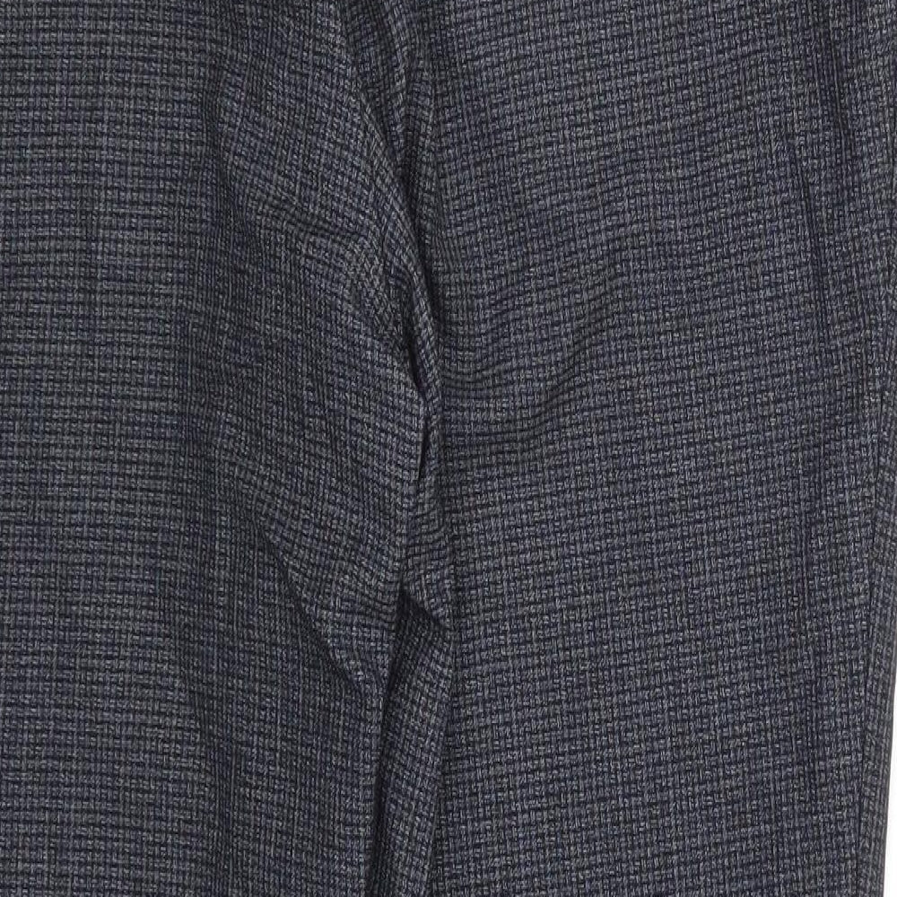 Marks and Spencer Mens Blue Striped Rayon Trousers  Size 38 L29 in