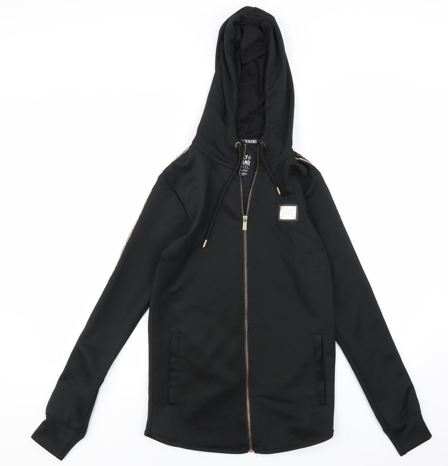 Supply & Demand Co. Mens Black   Full Zip Hoodie Size S