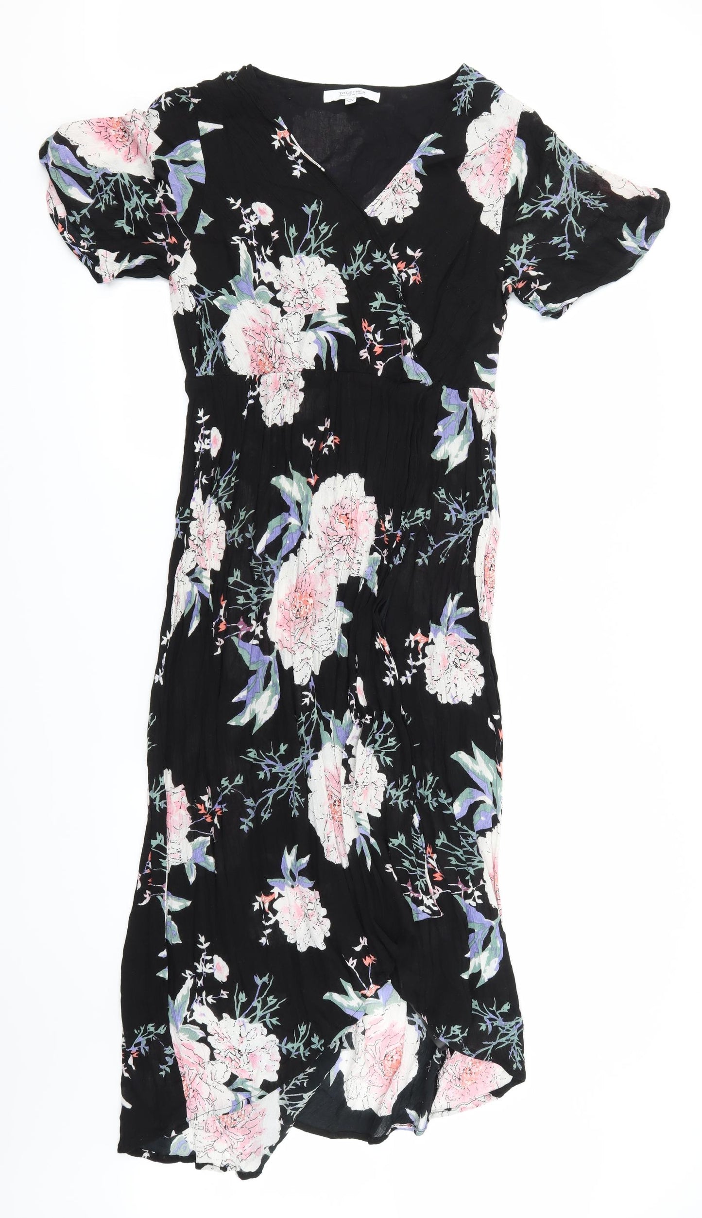 Together Womens Black Floral  Maxi  Size 12