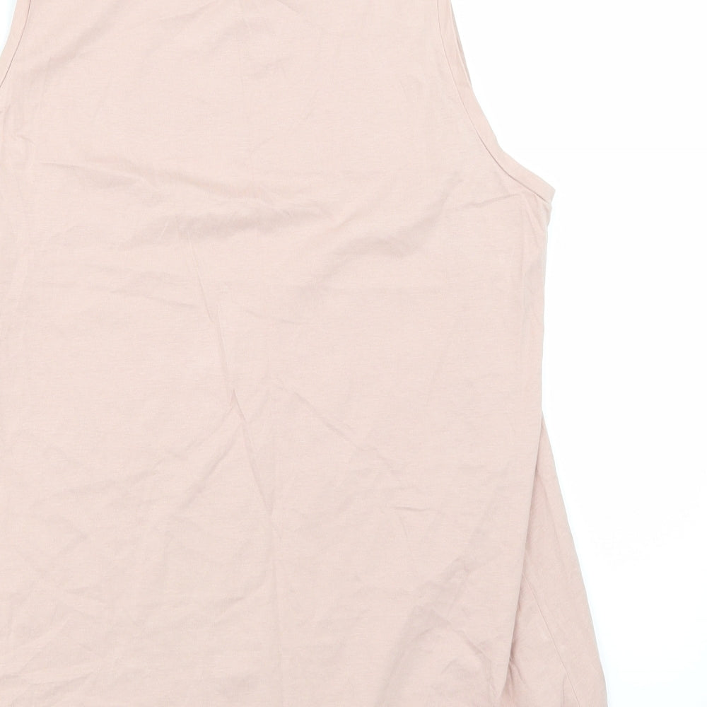 River Island Womens Pink  Jersey Basic Tank Size 18  - Beaded