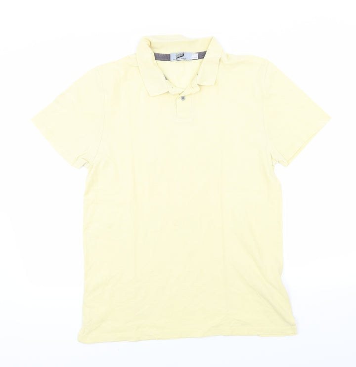 Topman Mens Yellow  Jersey  Polo Size L