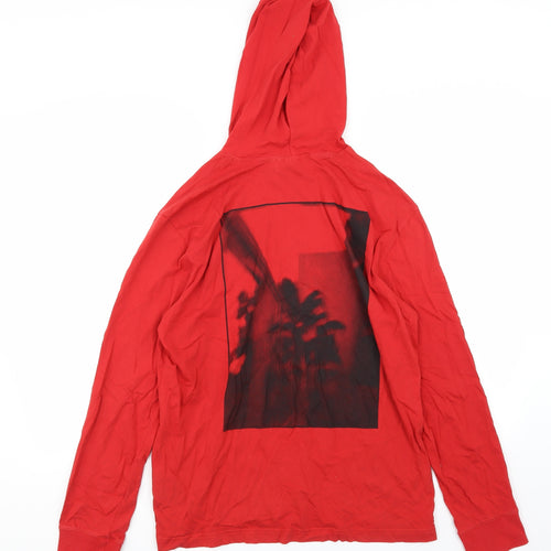 H&M Womens Red  Jersey Pullover Hoodie Size M  - A life of Sundays
