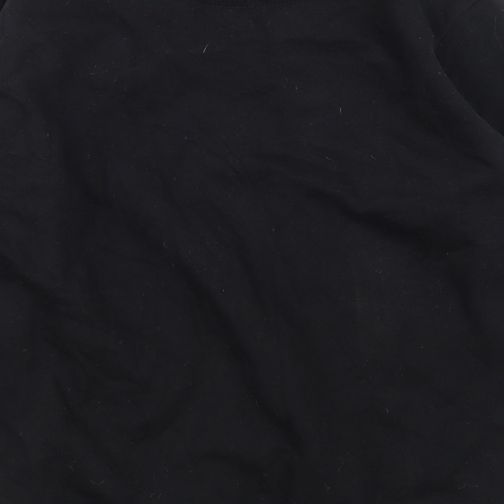 Zara Mens Black  Jersey Pullover Sweatshirt Size M