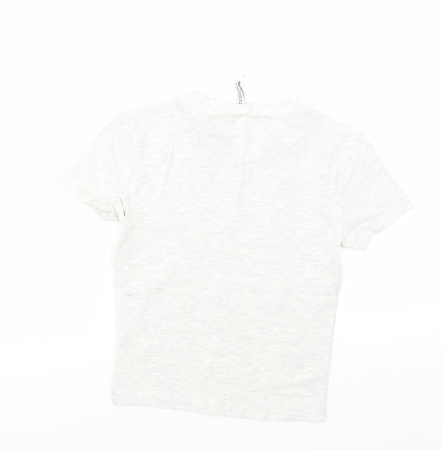 H&M Womens Grey  Jersey Cropped T-Shirt Size S