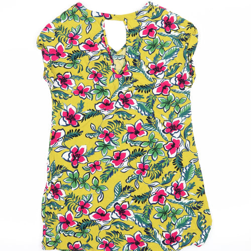 Papaya Womens Green Floral  Basic Blouse Size 10