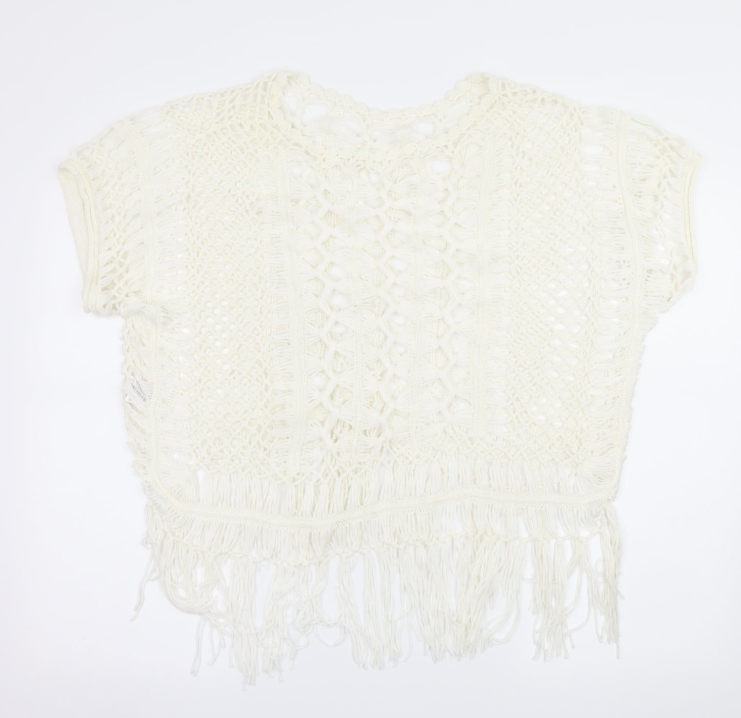 Select Womens White  Knit Pullover Jumper Size L