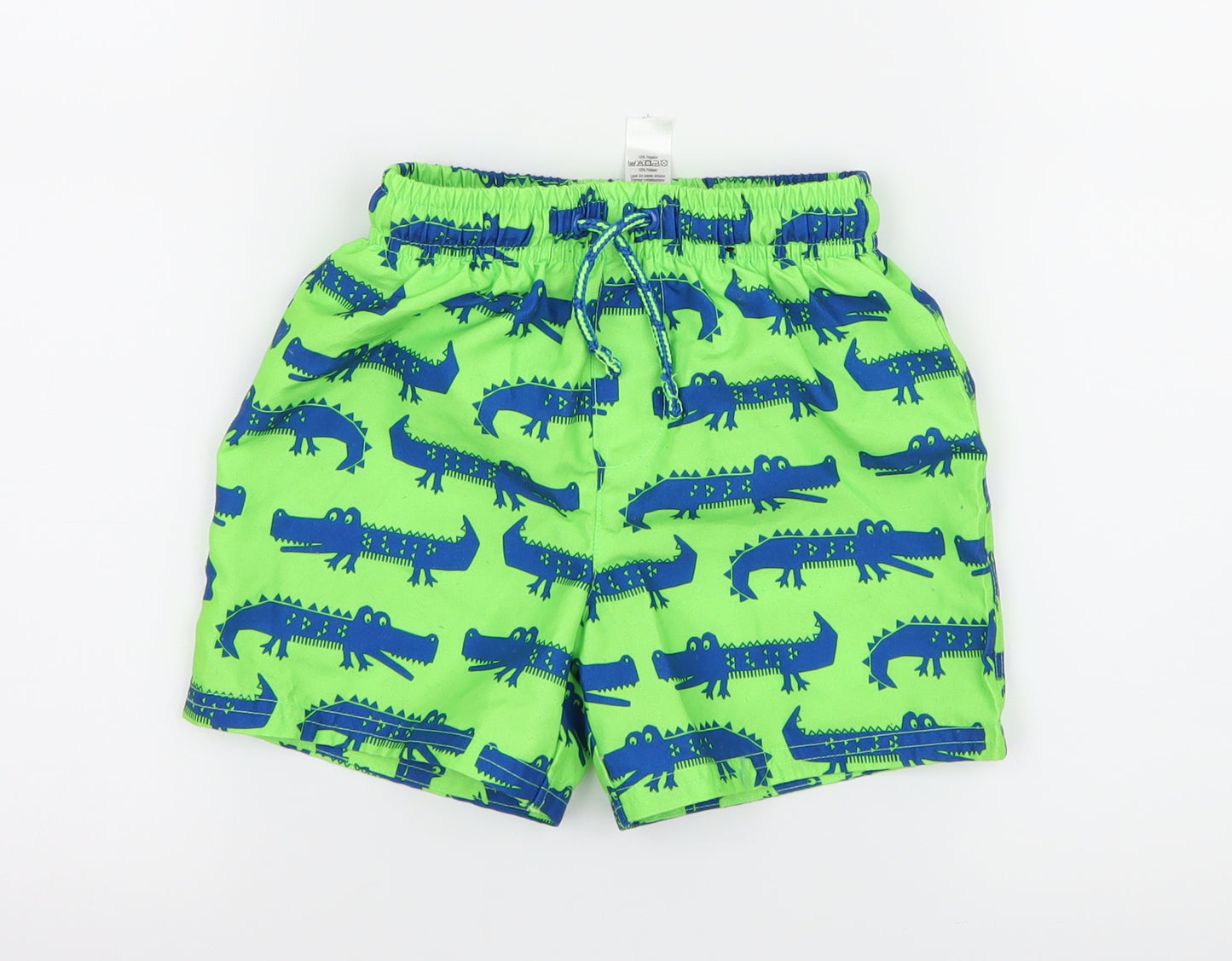 George Boys Green Geometric  Sweat Shorts Size 3-4 Years - Crocodile