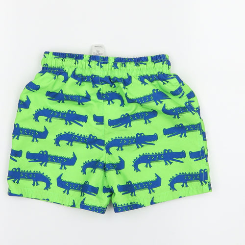 George Boys Green Geometric  Sweat Shorts Size 3-4 Years - Crocodile