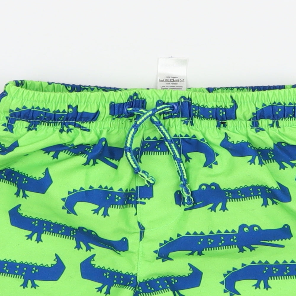 George Boys Green Geometric  Sweat Shorts Size 3-4 Years - Crocodile