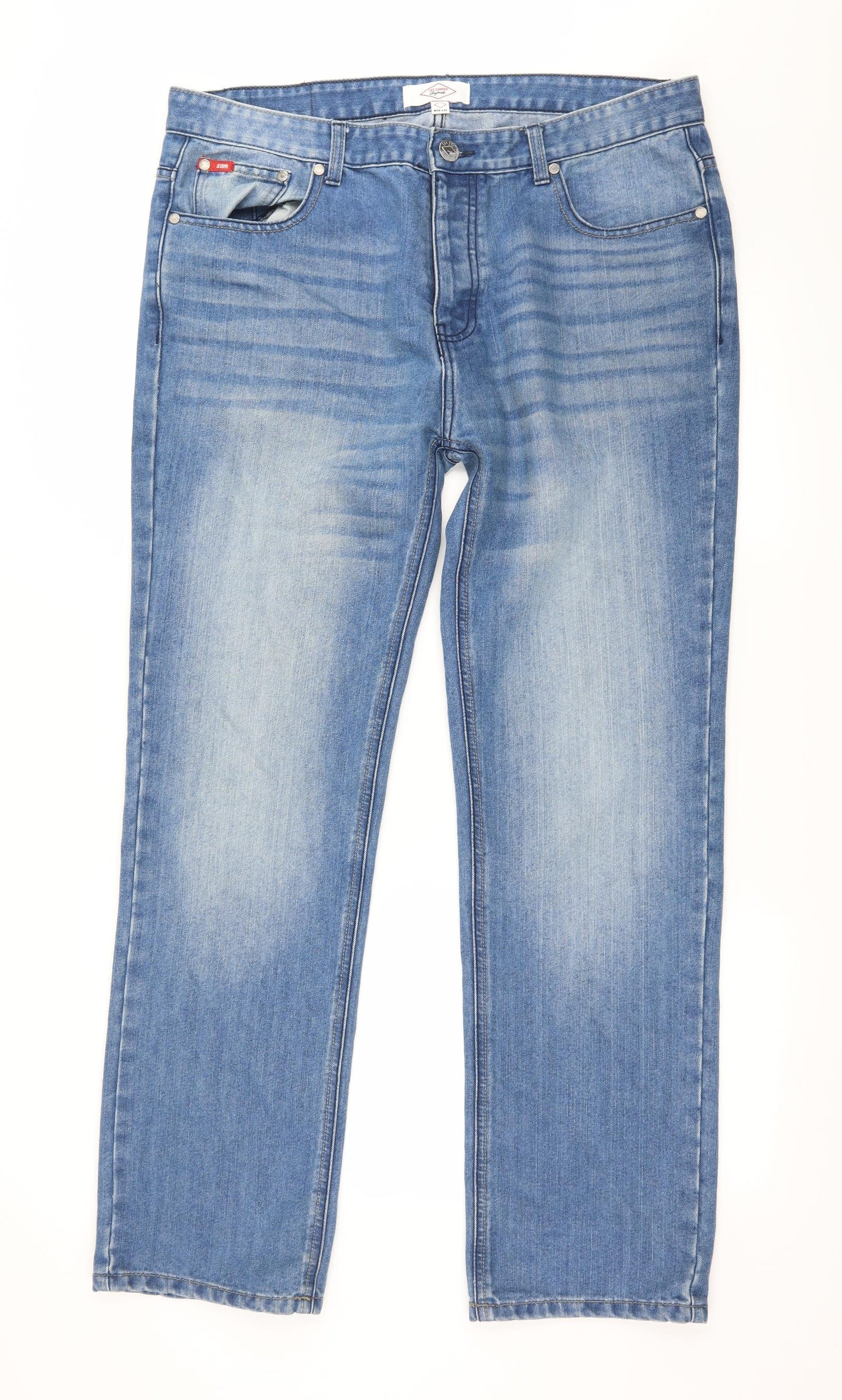 Lee Cooper Mens Blue  Denim Straight Jeans Size 36 in L32 in