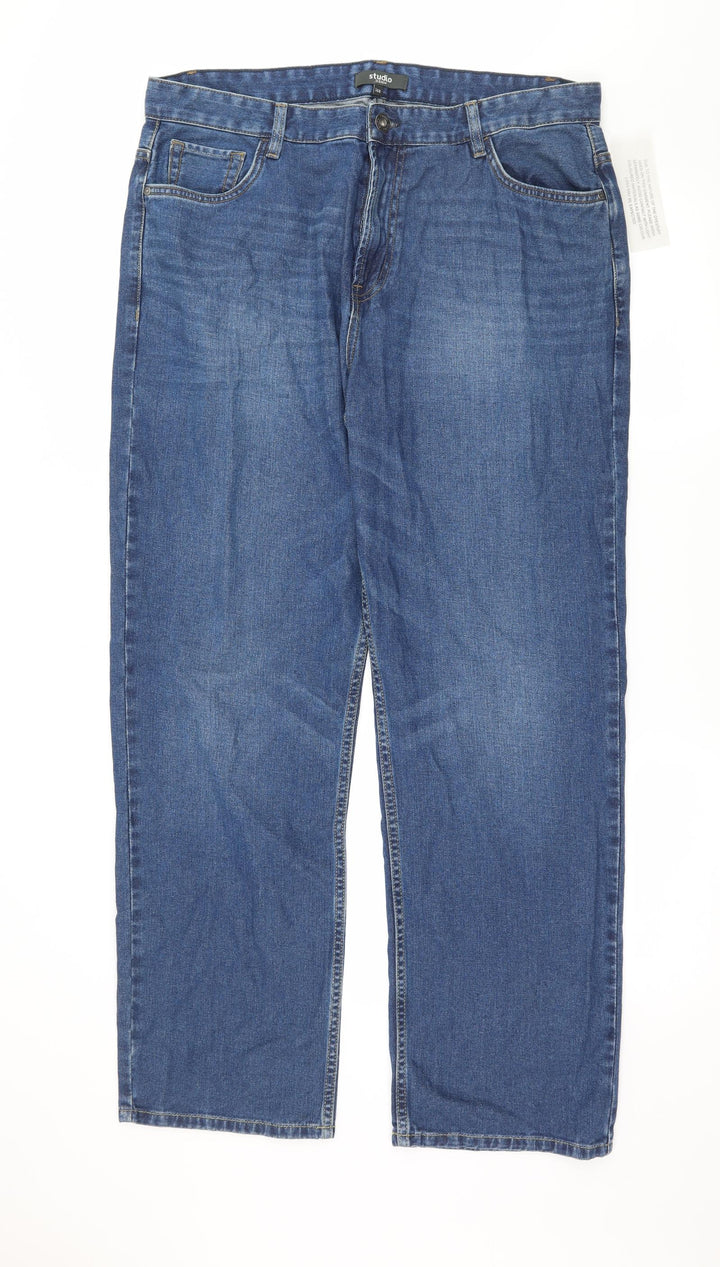 Studio Denim Womens Blue Denim Straight Jeans Size 36 in L30 in