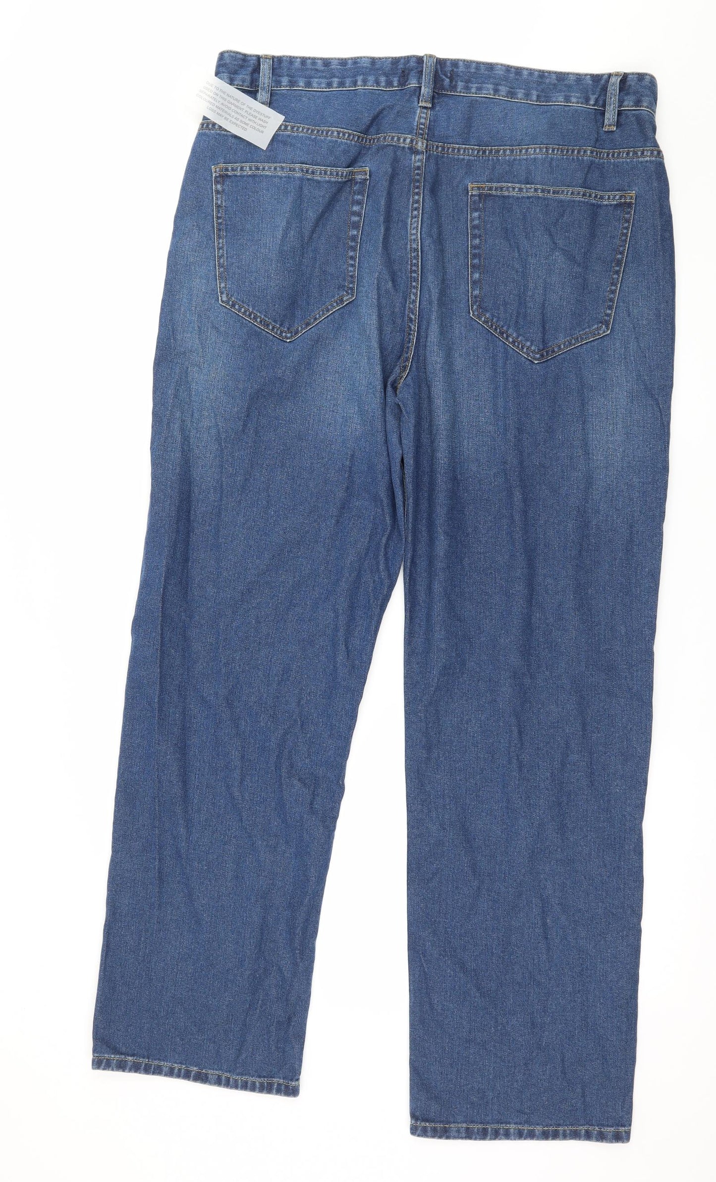 Studio Denim  Womens Blue  Denim Straight Jeans Size 36 in L30 in
