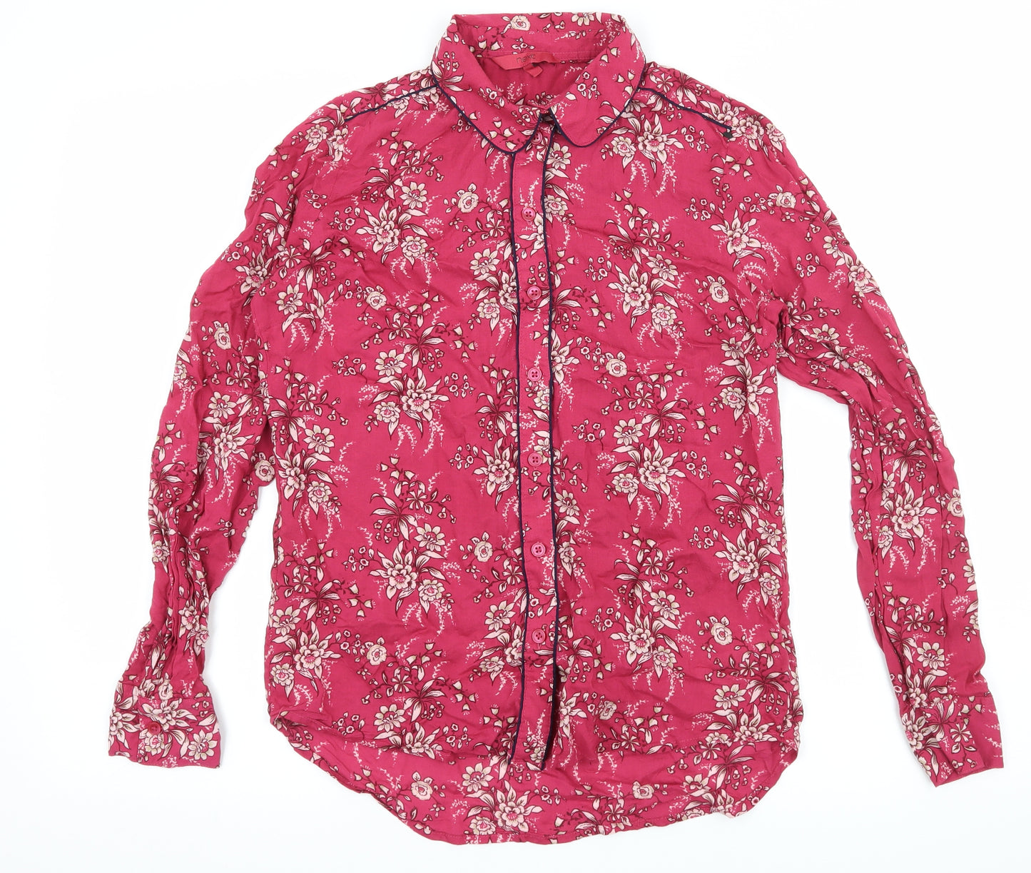 NEXT Womens Pink Floral  Basic Blouse Size 6