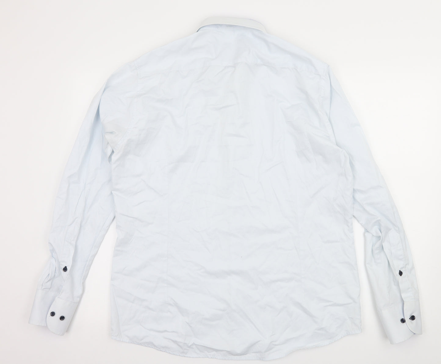Recman Mens Blue    Button-Up Size L