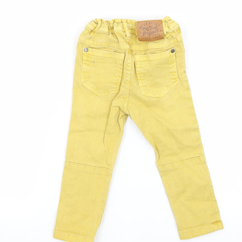 NEXT Boys Yellow  Denim Cargo Jeans Size 12-18 Months
