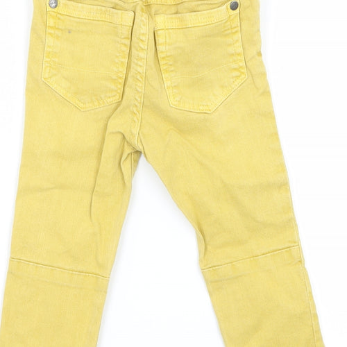 NEXT Boys Yellow  Denim Cargo Jeans Size 12-18 Months