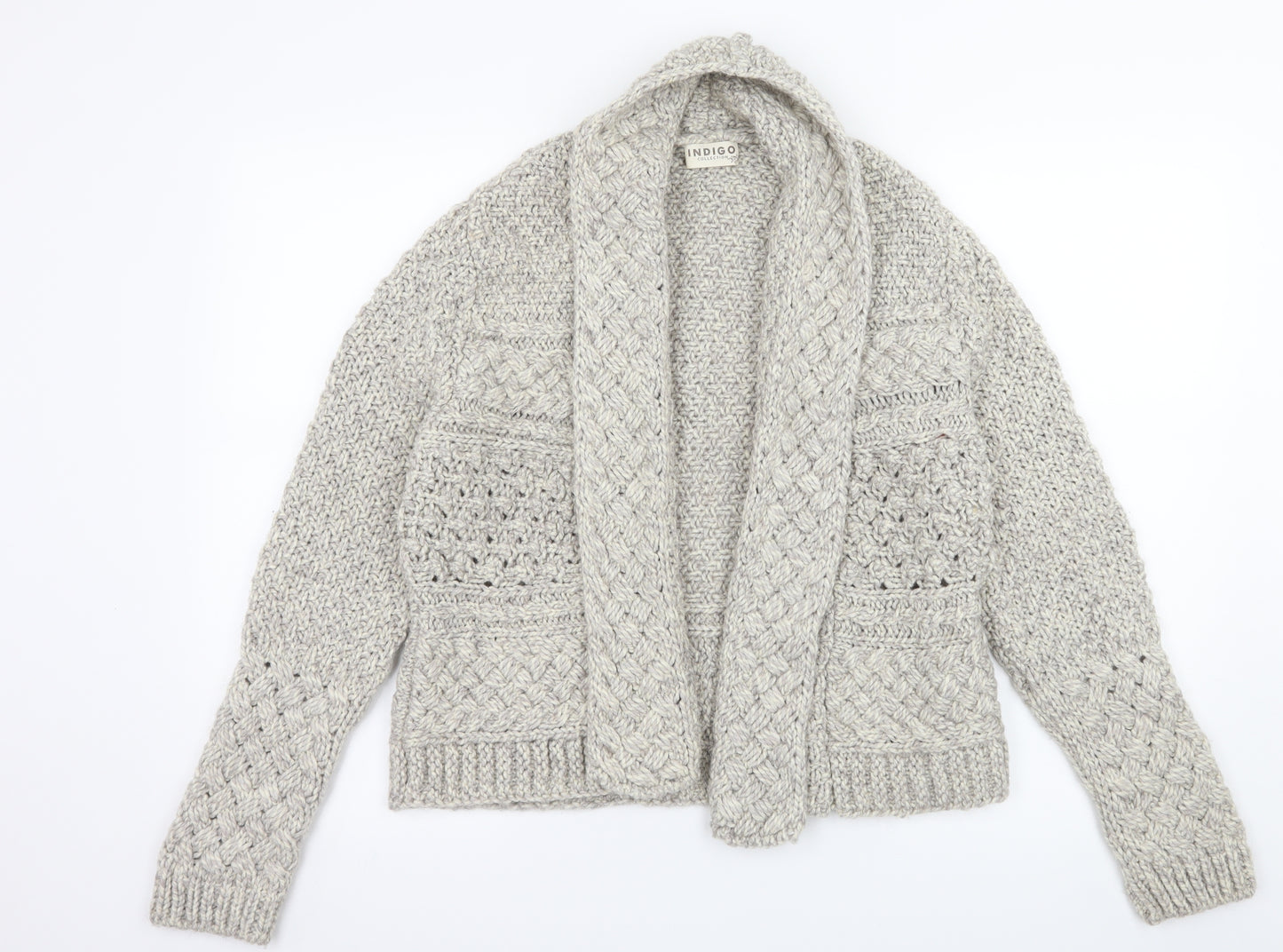Marks and Spencer Womens Grey  Knit Cardigan Jumper Size 14