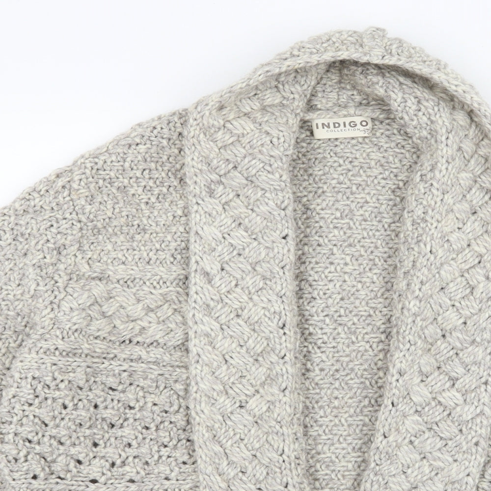 Marks and Spencer Womens Grey  Knit Cardigan Jumper Size 14