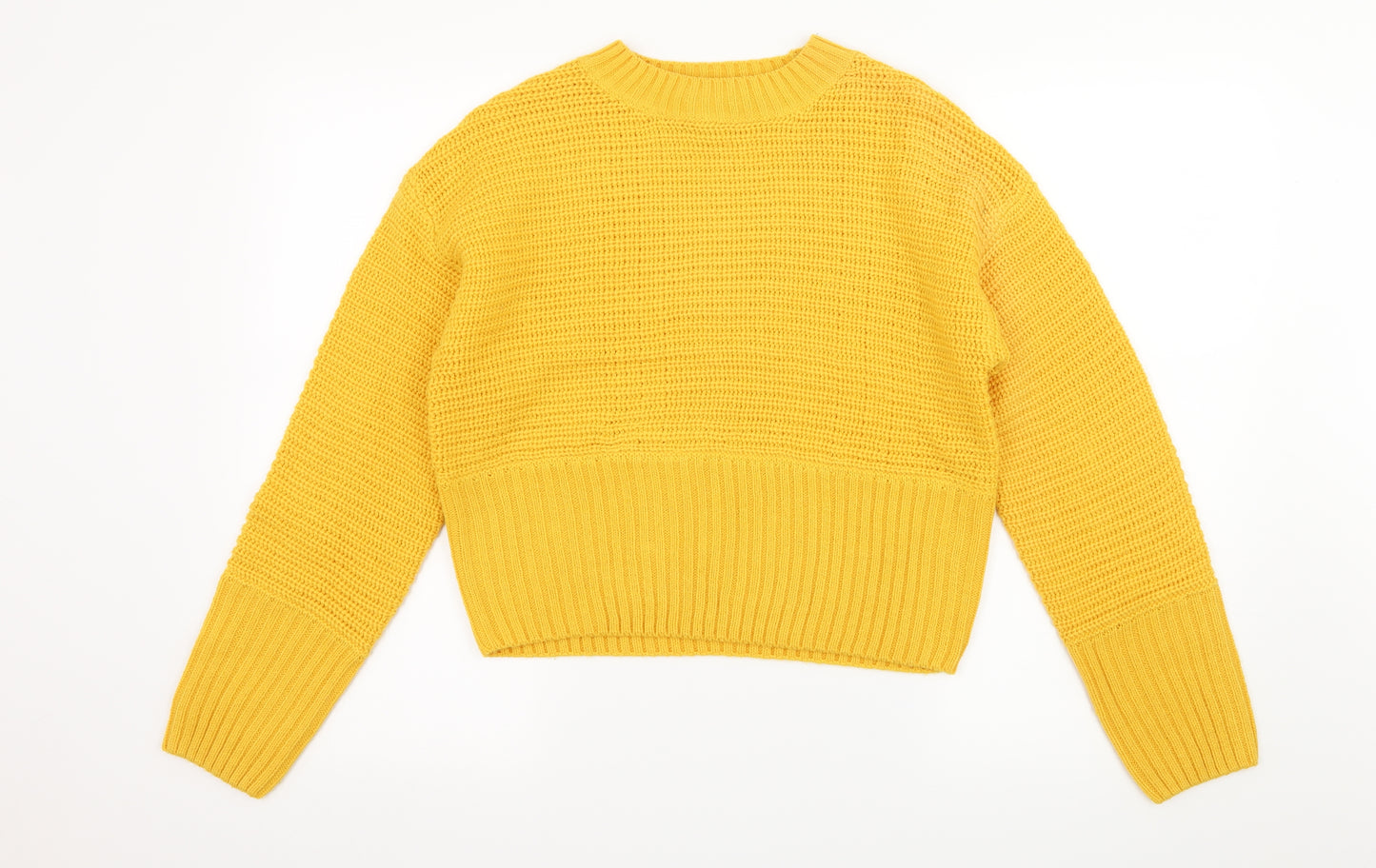 New Look Girls Yellow  Knit Pullover Jumper Size 14-15 Years