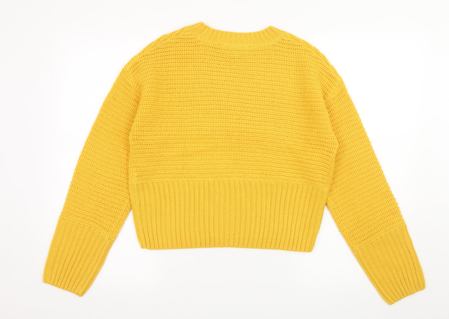 New Look Girls Yellow  Knit Pullover Jumper Size 14-15 Years