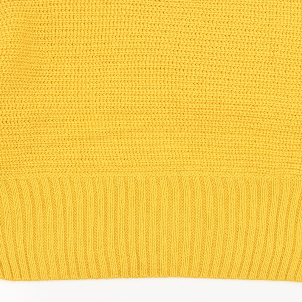 New Look Girls Yellow  Knit Pullover Jumper Size 14-15 Years