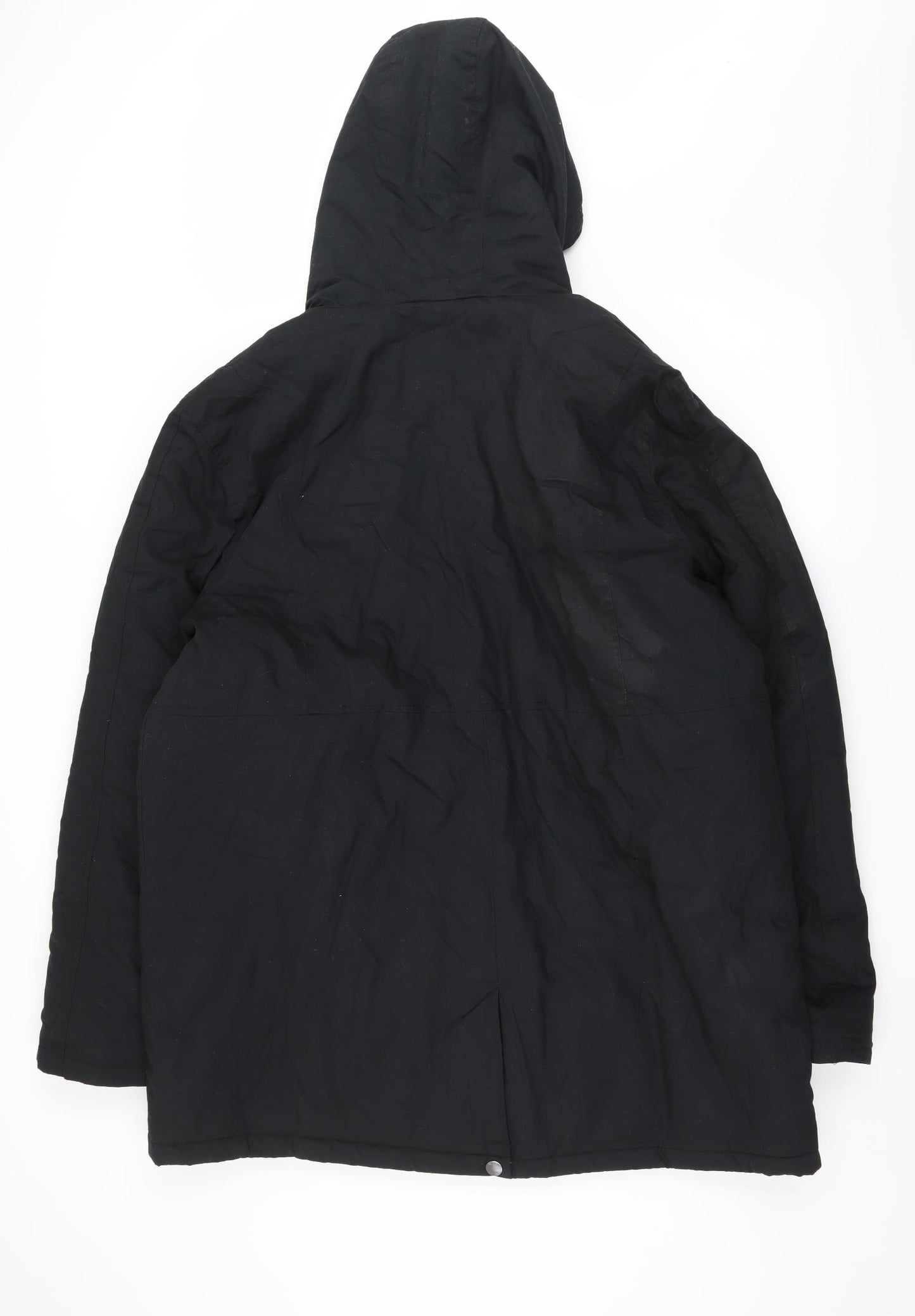Pierre Cardin Mens Black   Parka Coat Size XL