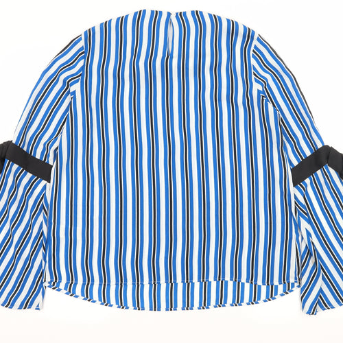 Marks and Spencer Womens Blue Striped  Basic Blouse Size 12