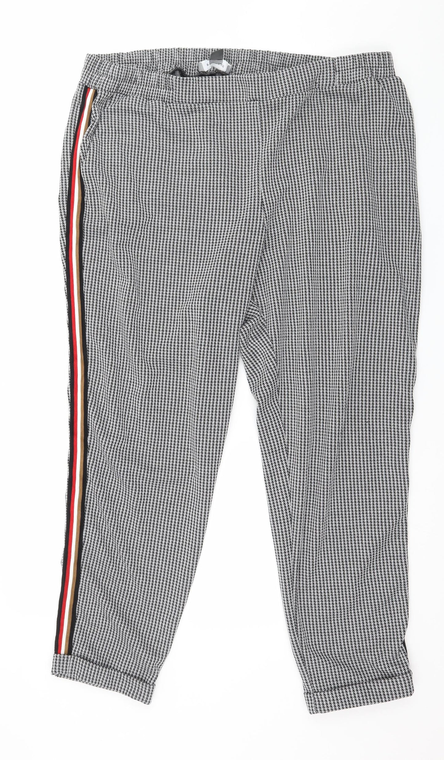 Priamrk Womens Grey Houndstooth  Trousers  Size 20 L26 in