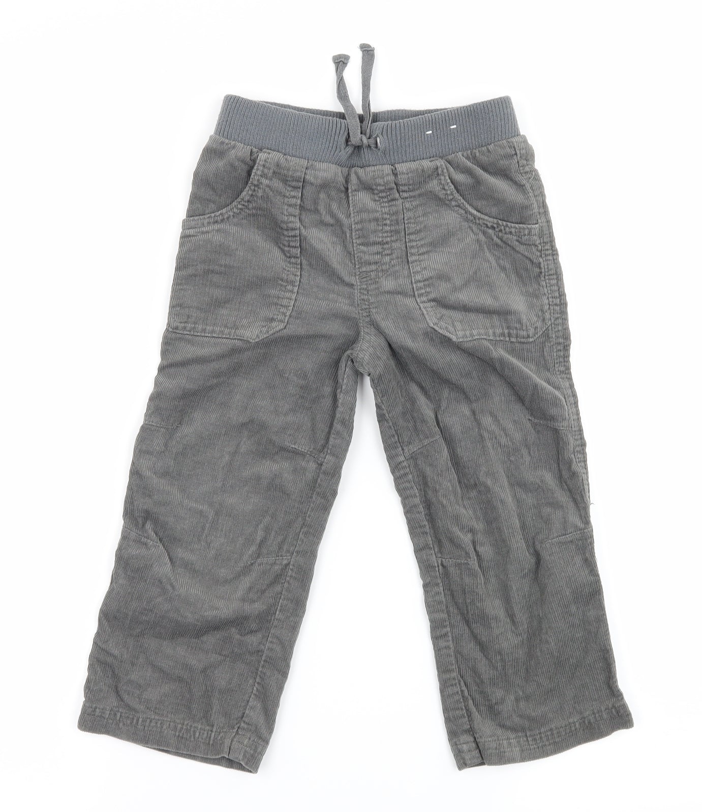 F&F Boys Grey  Corduroy  Trousers Size 2-3 Years