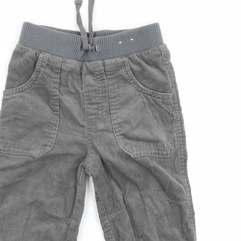 F&F Boys Grey  Corduroy  Trousers Size 2-3 Years