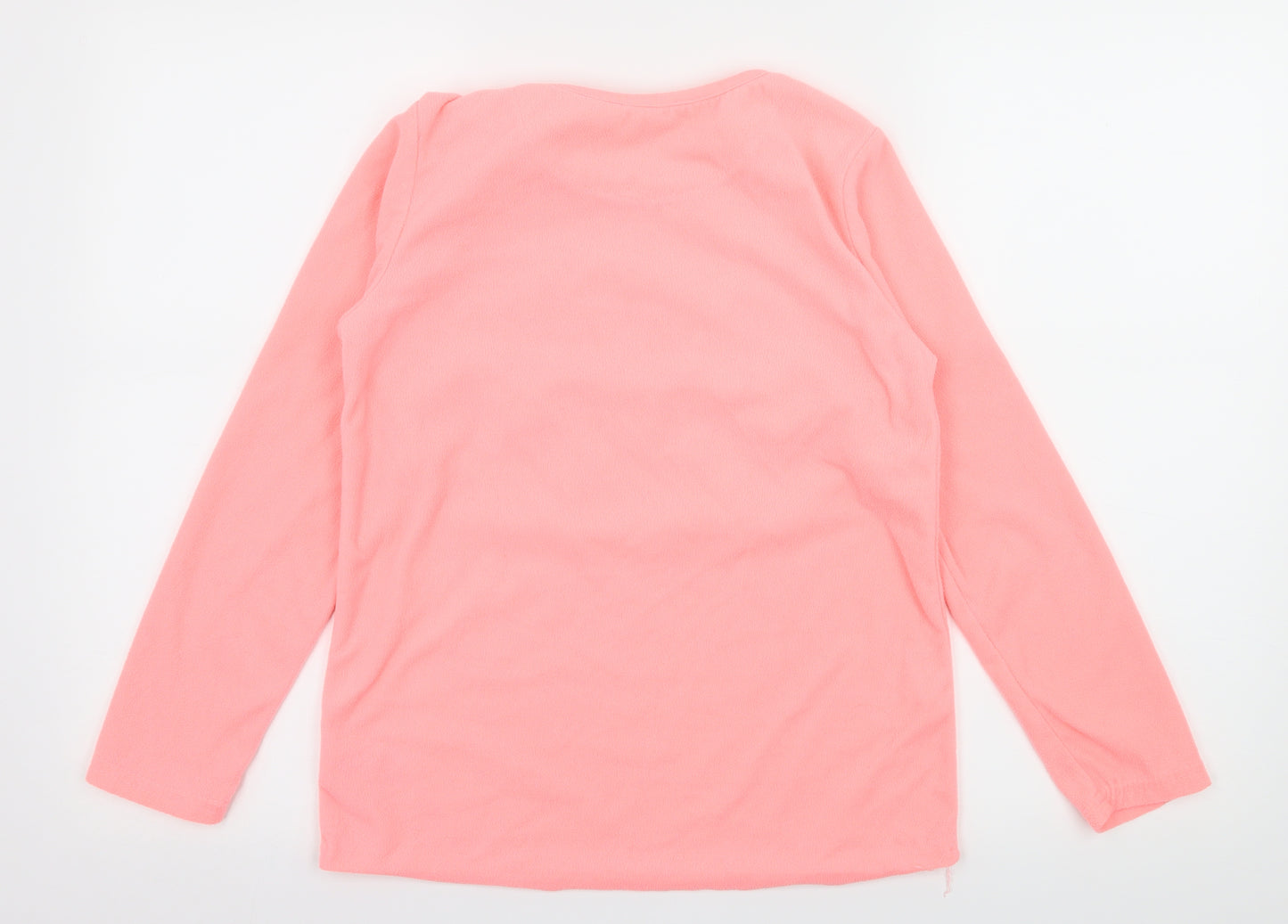 Primark Girls Pink Geometric Fleece Top Pyjama Top Size 11-12 Years  - Girl Power