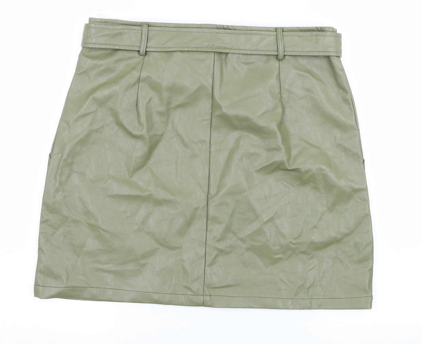 Boohoo Womens Green   A-Line Skirt Size 14