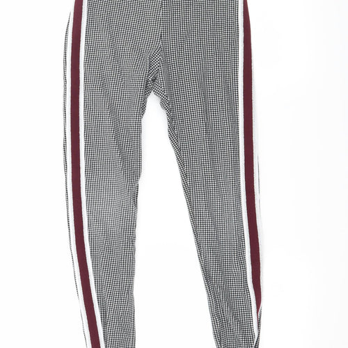 H&M Girls Multicoloured Houndstooth Jersey Jogger Trousers Size 12 Years - Leggings