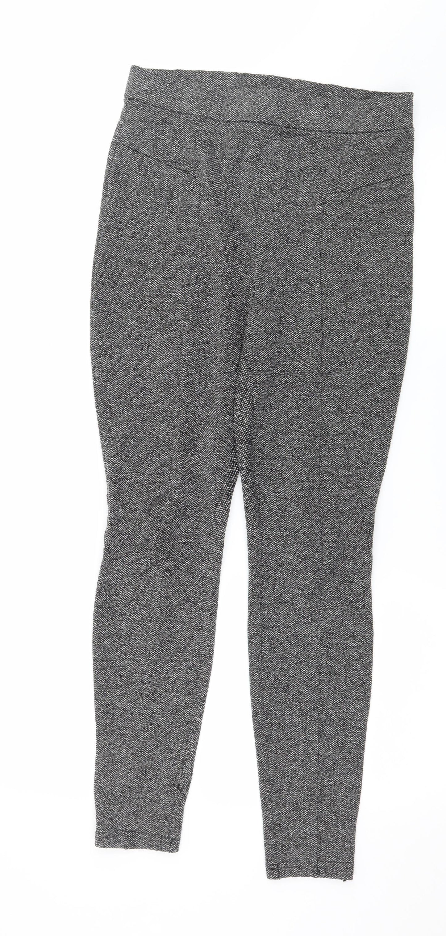 Matalan Womens Grey  Jersey Capri Leggings Size 10 L26 in