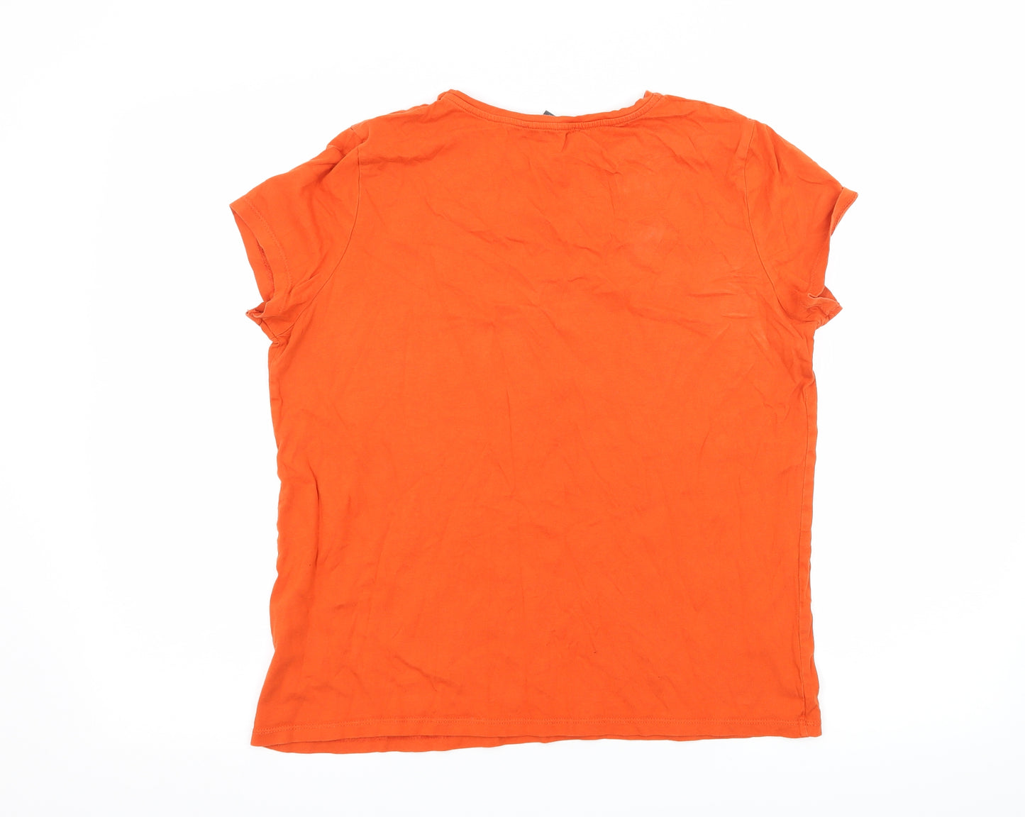 Primark Womens Orange  Jersey Basic T-Shirt Size 12  - Do Everything with love