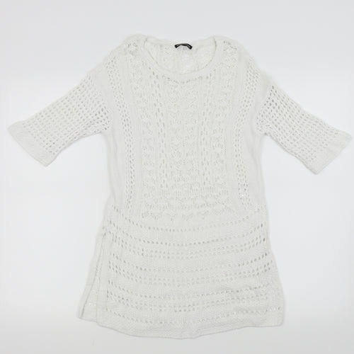 Warehouse Womens White   Pullover Jumper Size 6