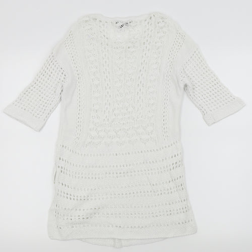 Warehouse Womens White   Pullover Jumper Size 6