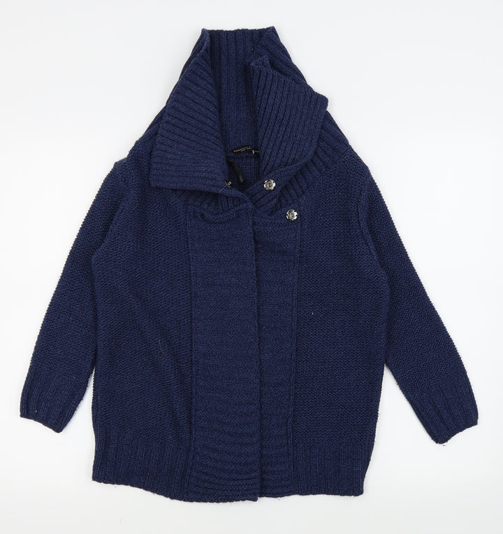 Dorothy Perkins Womens Blue Cardigan Jumper Size 10