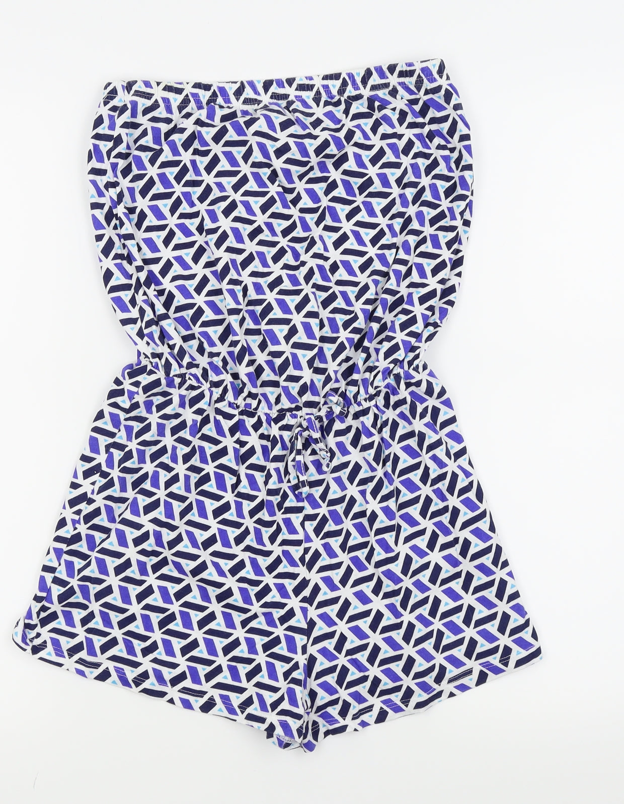 pre worn Womens Blue Geometric  Playsuit One-Piece Size S