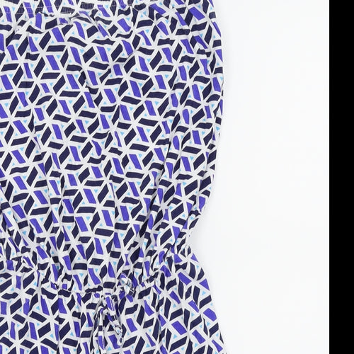 pre worn Womens Blue Geometric  Playsuit One-Piece Size S